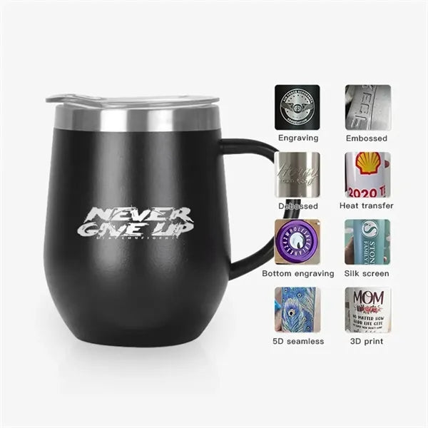 Stainless Steel 12 oz Tumbler with Handle
