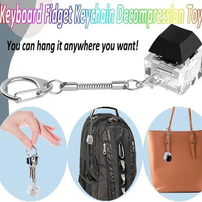 Keyboard Fidget Toys with Keychain