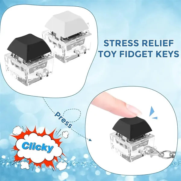 Keyboard Fidget Toys with Keychain