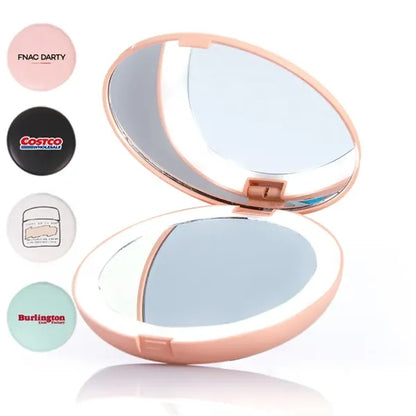 LED Lighted Travel Makeup Mirror 1x/10x or 1x/2x