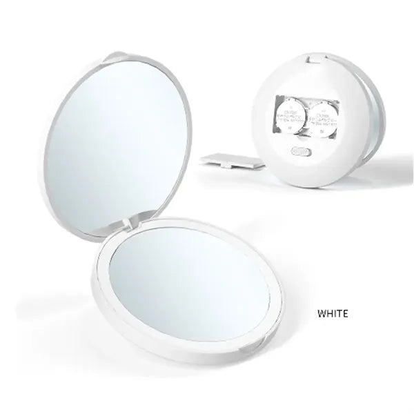 LED Lighted Travel Makeup Mirror 1x/10x or 1x/2x