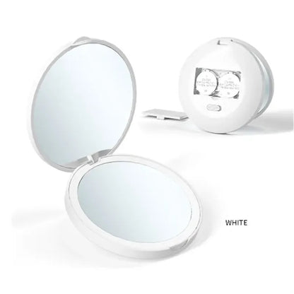 LED Lighted Travel Makeup Mirror 1x/10x or 1x/2x