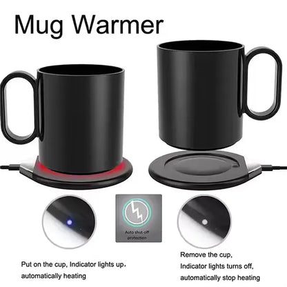 2 IN 1 Heating Mug Warmer Set with Wireless Charger