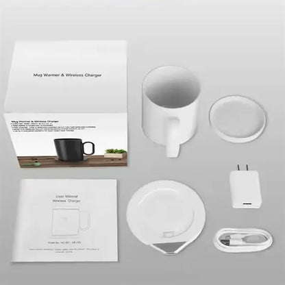 2 IN 1 Heating Mug Warmer Set with Wireless Charger
