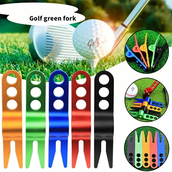 Golf Accessories Green Fork Anode Three-Hole Ball Lawn
