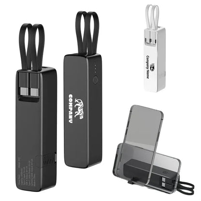 LED Flashlight 5000mah Power Bank With Charging Cable