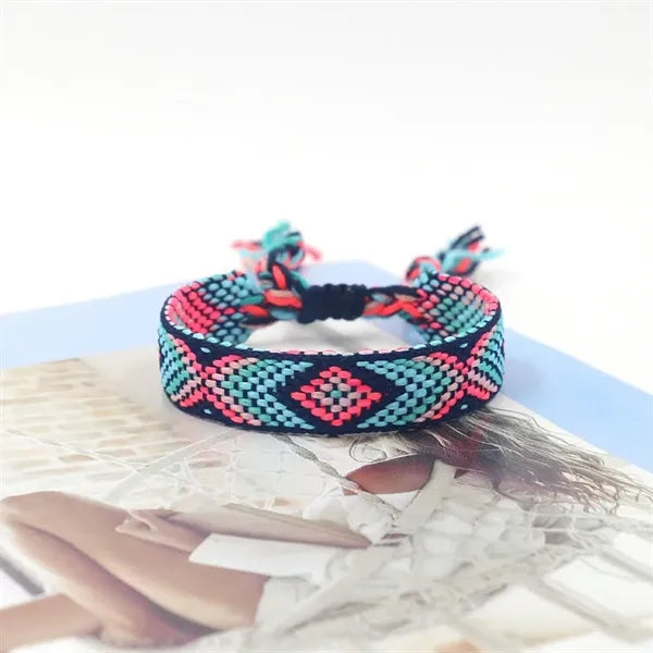 Bohemian Colored Woven Bracelet