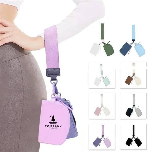 Dual Pouch Wristlet Keychain Wallets