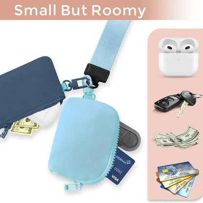 Dual Pouch Wristlet Keychain Wallets