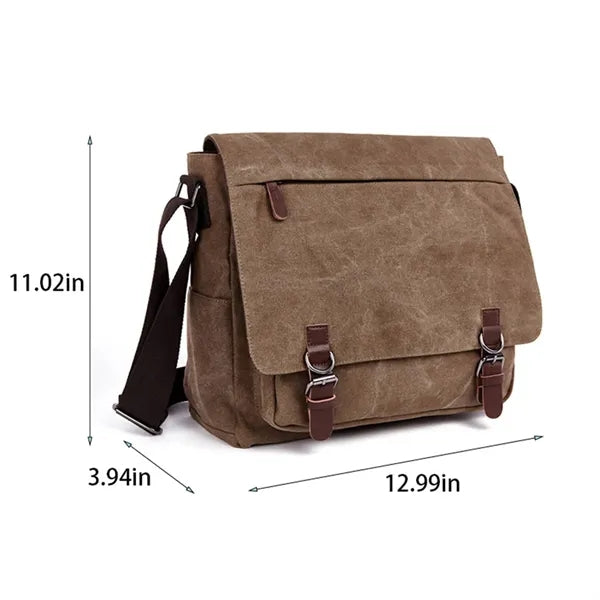 Versatile canvas business computer shoulder messenger bag