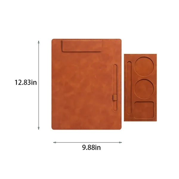Nurse office school a4 leather clipboard with cup coaster