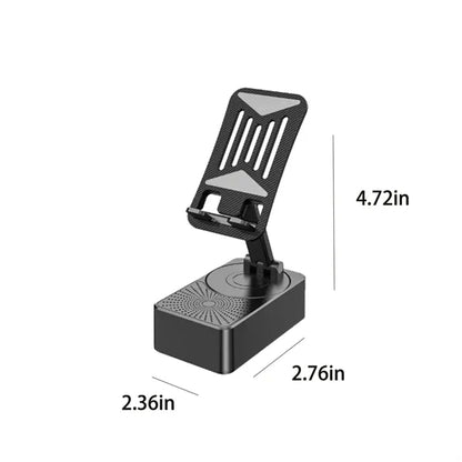 Rotatable wireless bluetooth speaker cell phone stand