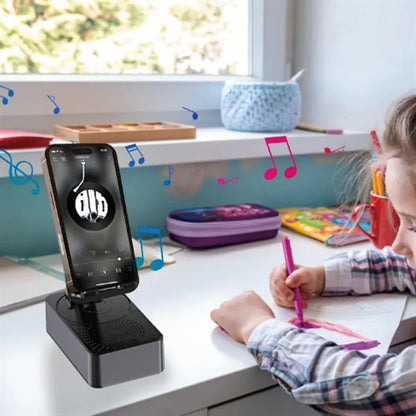 Rotatable wireless bluetooth speaker cell phone stand