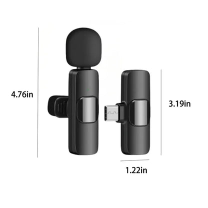 Travel video recording mini mic wireless lavalier microphone