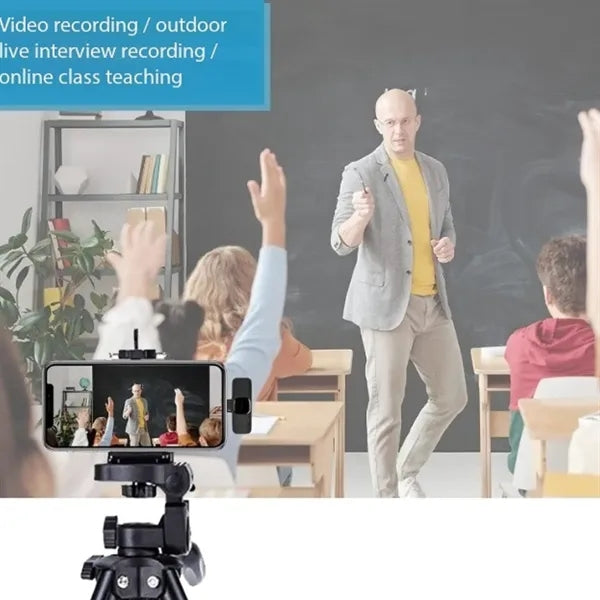 Travel video recording mini mic wireless lavalier microphone