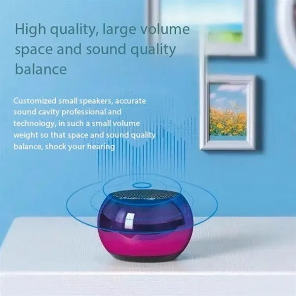 Portable mini subwoofer card-insertable bluetooth speaker