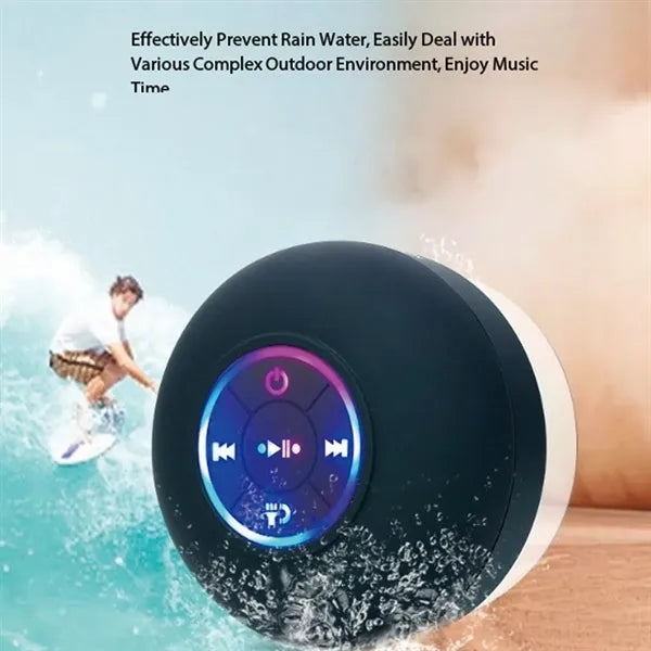 Mini waterproof bluetooth shower speaker with suction cup