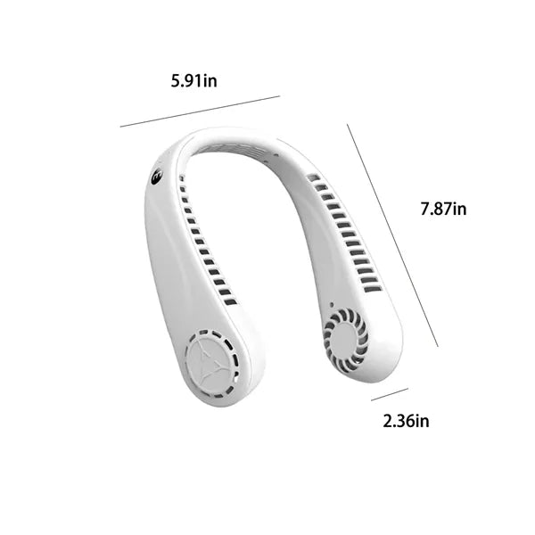 Portable 5 Speeds USB Rechargeable Wearable Neck Fan