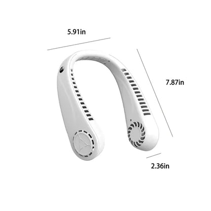 Portable 5 Speeds USB Rechargeable Wearable Neck Fan
