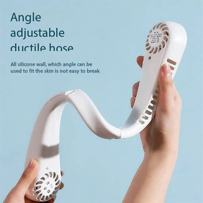 Portable 5 Speeds USB Rechargeable Wearable Neck Fan