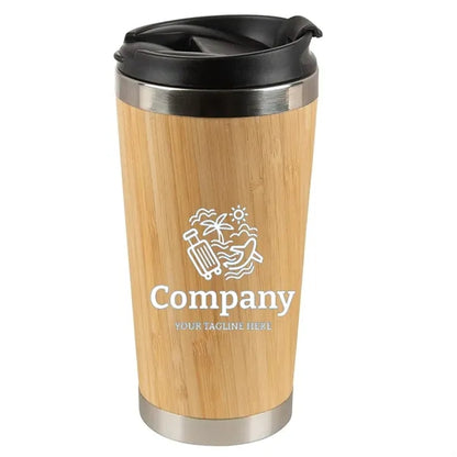 Stainless Steel Bamboo Travel Mug