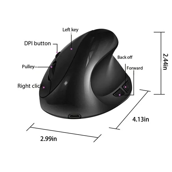 Rechargeable  Vertical Wireless Ergonomic Mouse