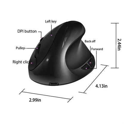 Rechargeable  Vertical Wireless Ergonomic Mouse