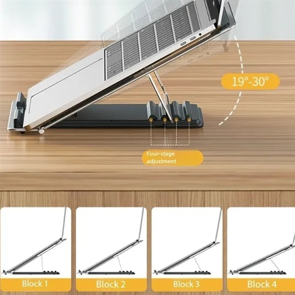 Ergonomic Aluminum Foldable Adjustable Laptop Stand