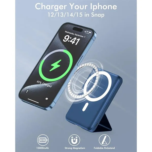 10000mah phone stand portable charger magnetic power bank