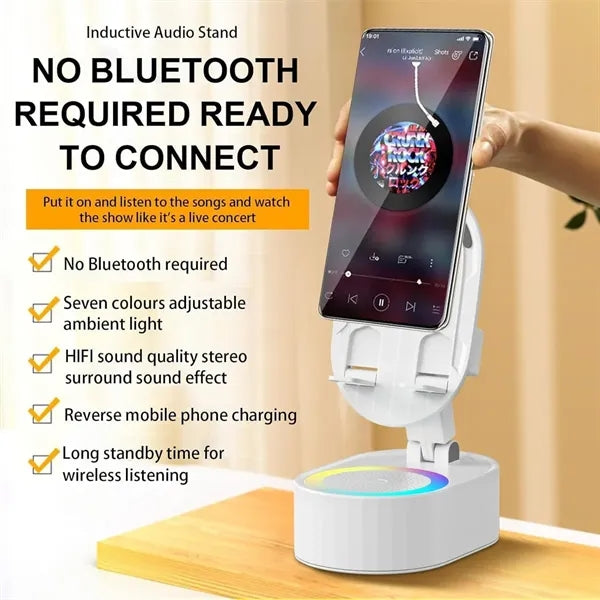 Cellphone Stand with Bluetooth Speaker
