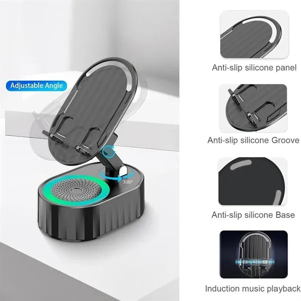 Cellphone Stand with Bluetooth Speaker