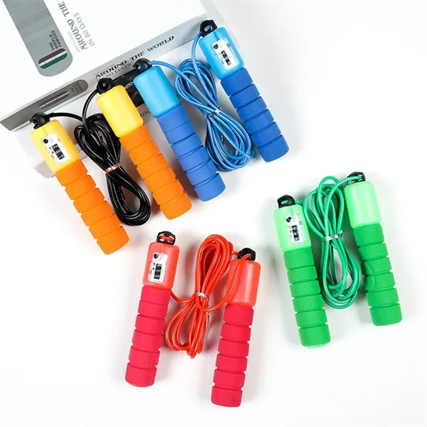 Automatic counter fitness exercise adjustable skipping rope