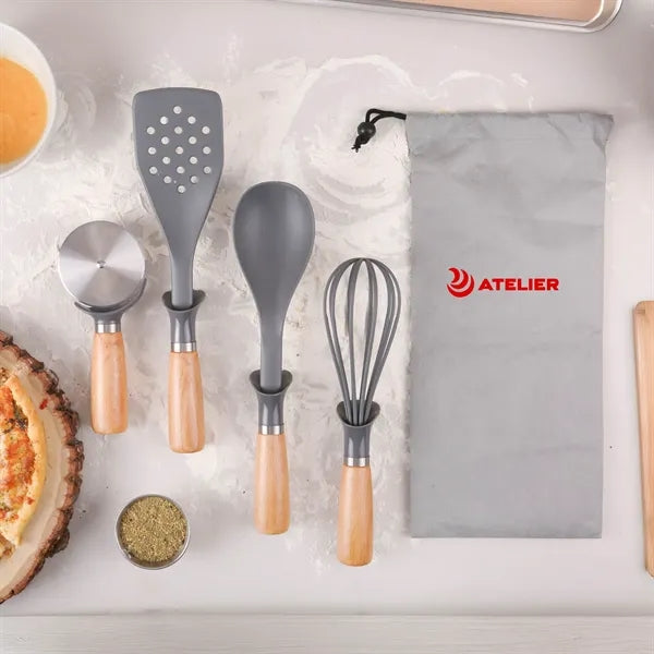 4 Pc. reGen Beechwood Utensil Set