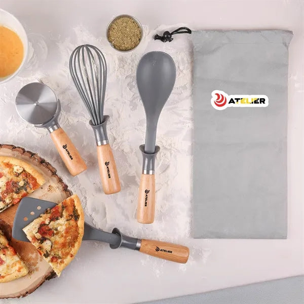4 Pc. reGen Beechwood Utensil Set
