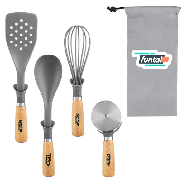 4 Pc. reGen Beechwood Utensil Set
