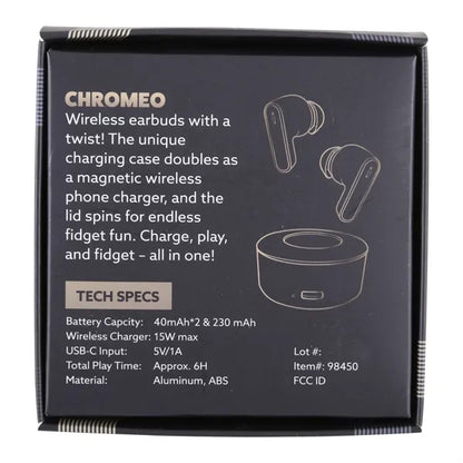 Chromeo Wireless Earbuds And Wireless Charger