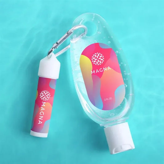 Sanitizer & Lip Moisturizer Carabiner Kit