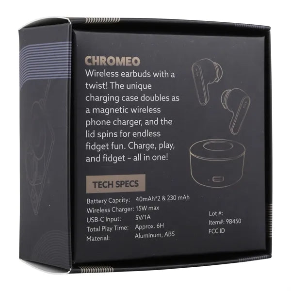 Chromeo Wireless Earbuds And Wireless Charger