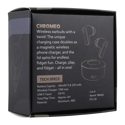 Chromeo Wireless Earbuds And Wireless Charger