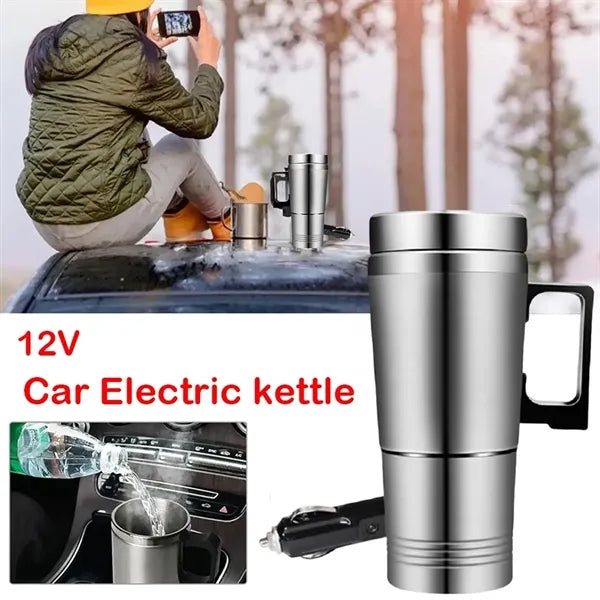 Stainless Steel Car Electric Heating Kettle