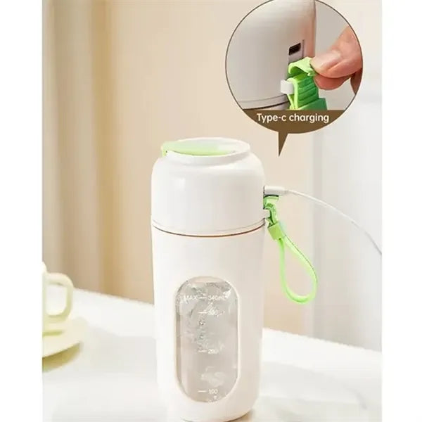 Portable 12-Blade Blender Cup with Straw and Handle