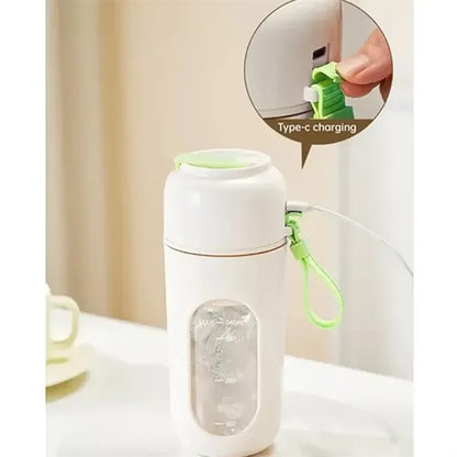 Portable 12-Blade Blender Cup with Straw and Handle
