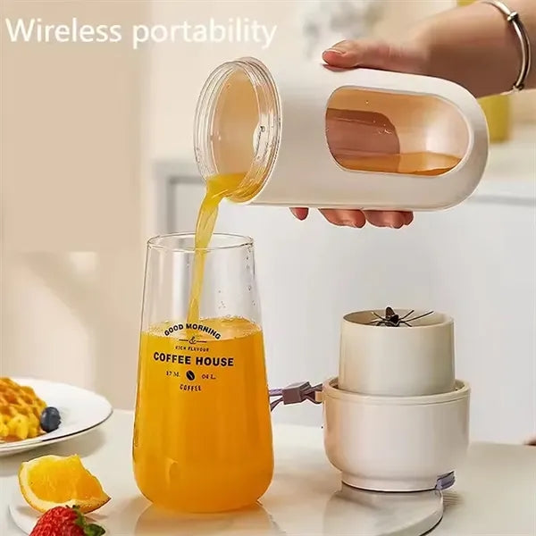 Portable 12-Blade Blender Cup with Straw and Handle