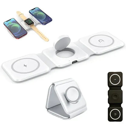 3 In 1 Multi-Functional Magnetic Wireless Chargers