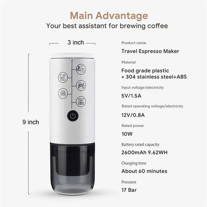 Portable Electric Espresso Machine