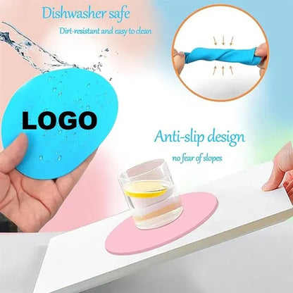 5" Round Silicone Heat Insulation Coaster with Jar Opener