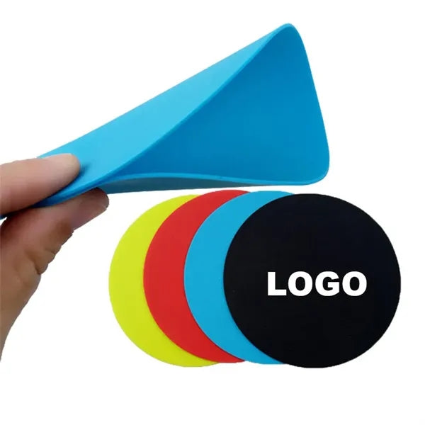 5" Round Silicone Heat Insulation Coaster with Jar Opener