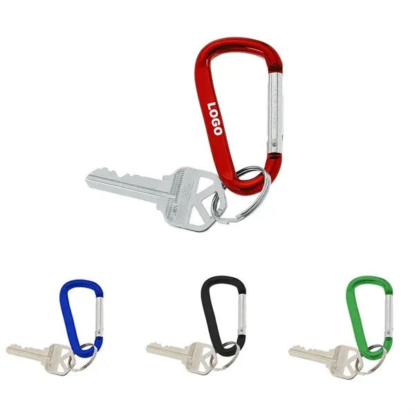 2 1/2" Aluminum Carabiner Clip D Ring Keyrings for Keychain