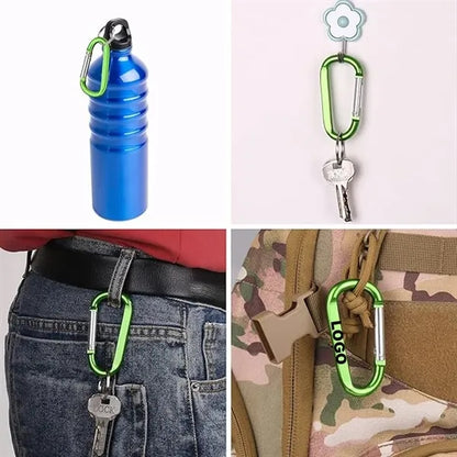 2 1/2" Aluminum Carabiner Clip D Ring Keyrings for Keychain