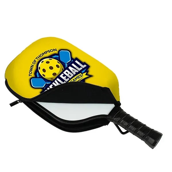Two Pocket Fence Hanger Pickleball Paddle Cover - Full Color
